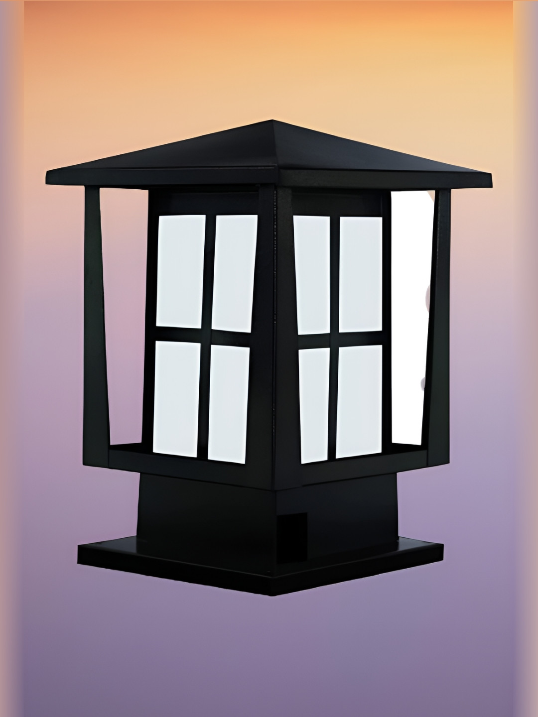 KINIS Black Rectangle Gate & Garden Light Outdoor Lamp