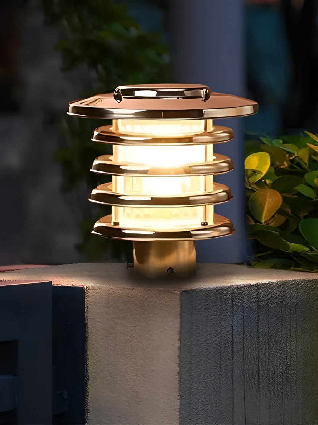 KINIS White Cylindrical Shaped Weatherproof & Rust Resistant Outdoor Pole Lamp