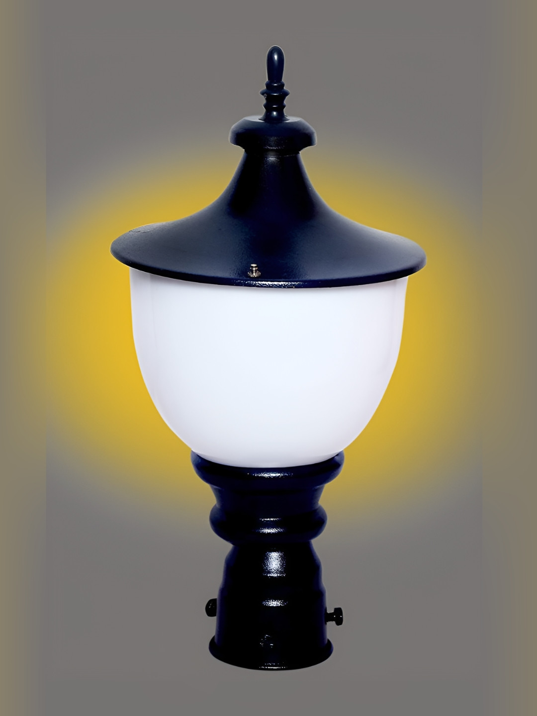 KINIS Black Modern Shape Gate & Garden Light Outdoor Lamp For Home & Office Entrance