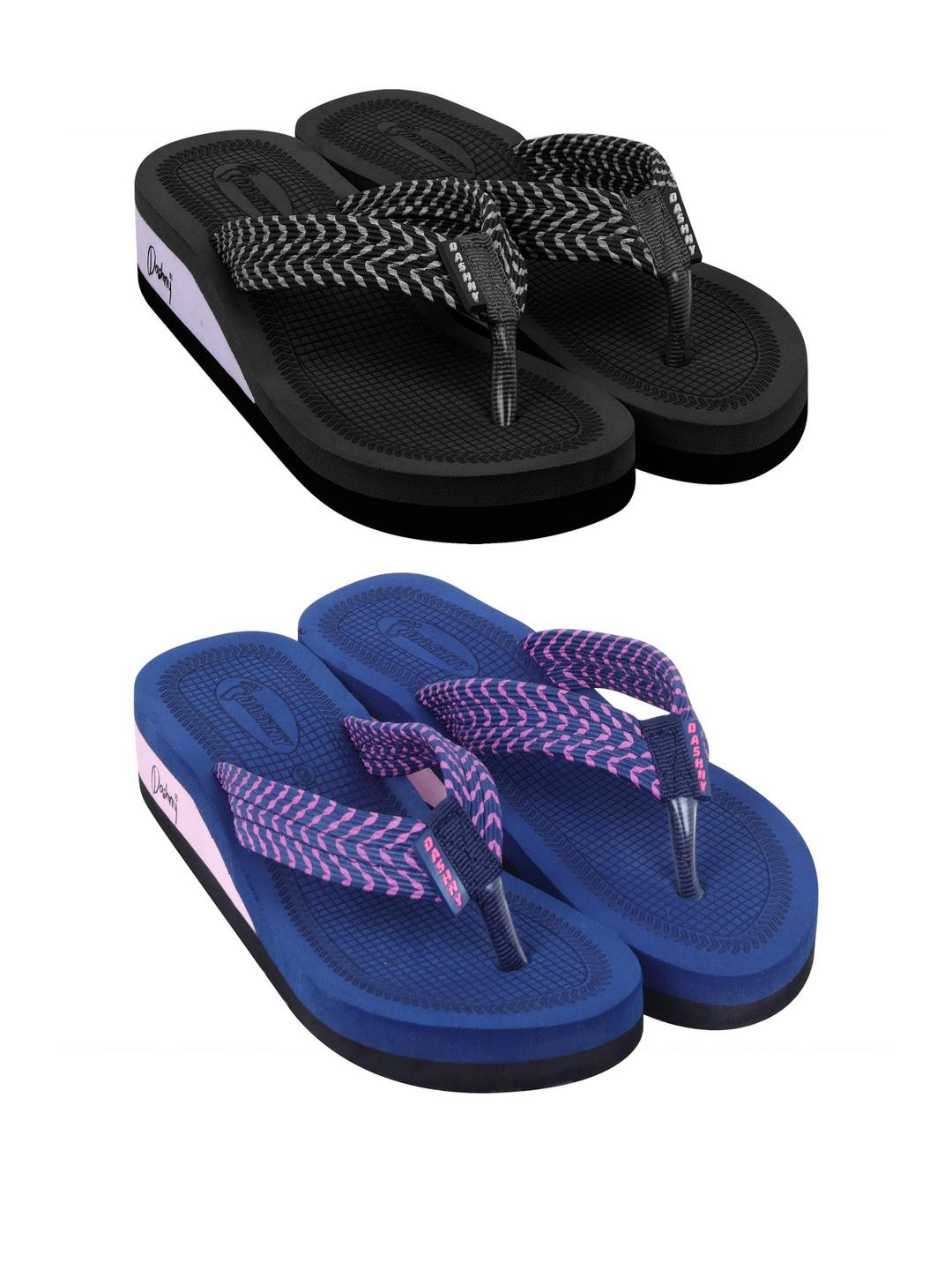 DASHNY Navy Blue Rubber Flip Flops