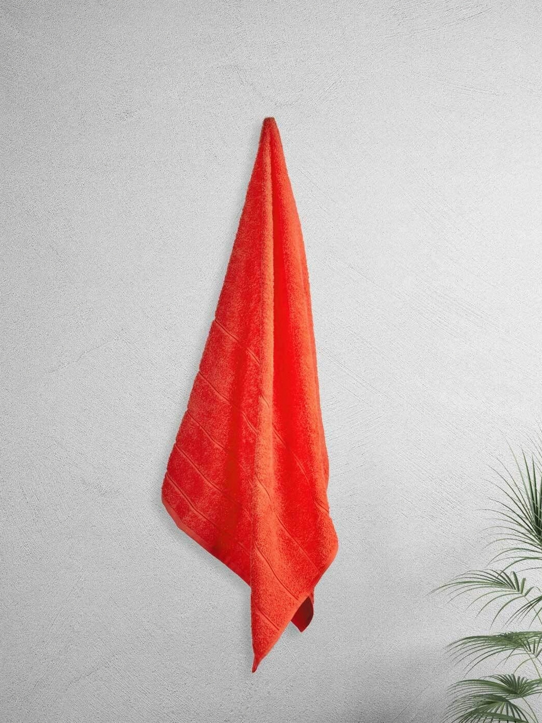 home expressions Red Cotton Lightweight 270 GSM Bath Towel