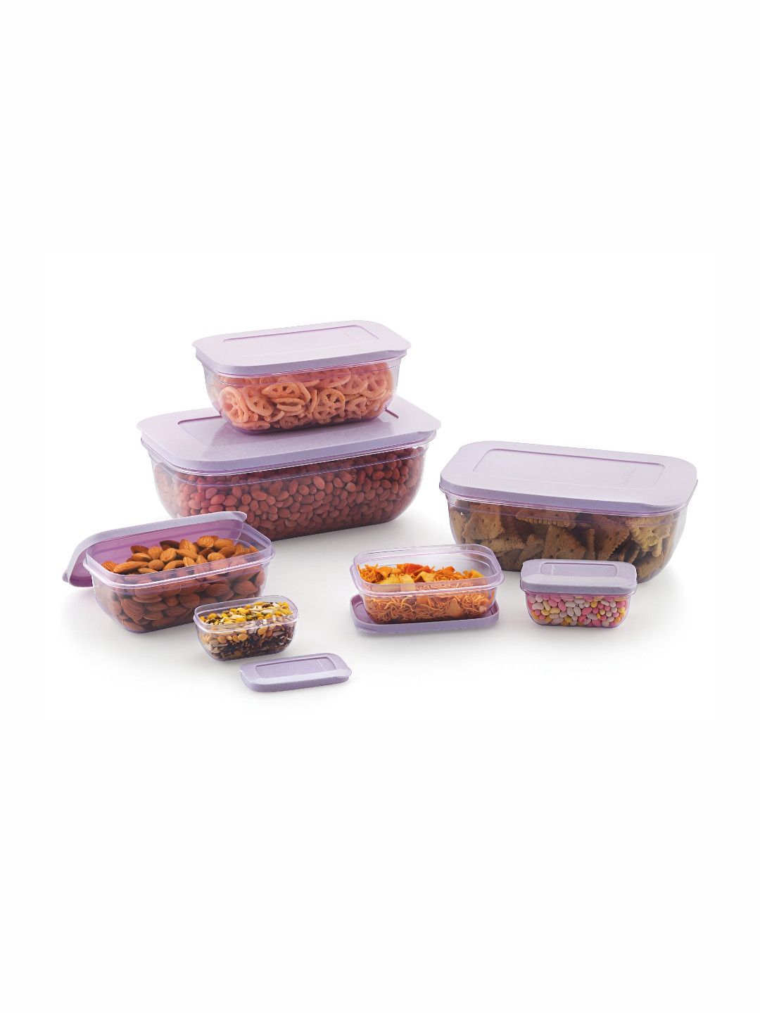 MATVIZO Purple 7 Pieces Rectangle Air Tight Box Containers