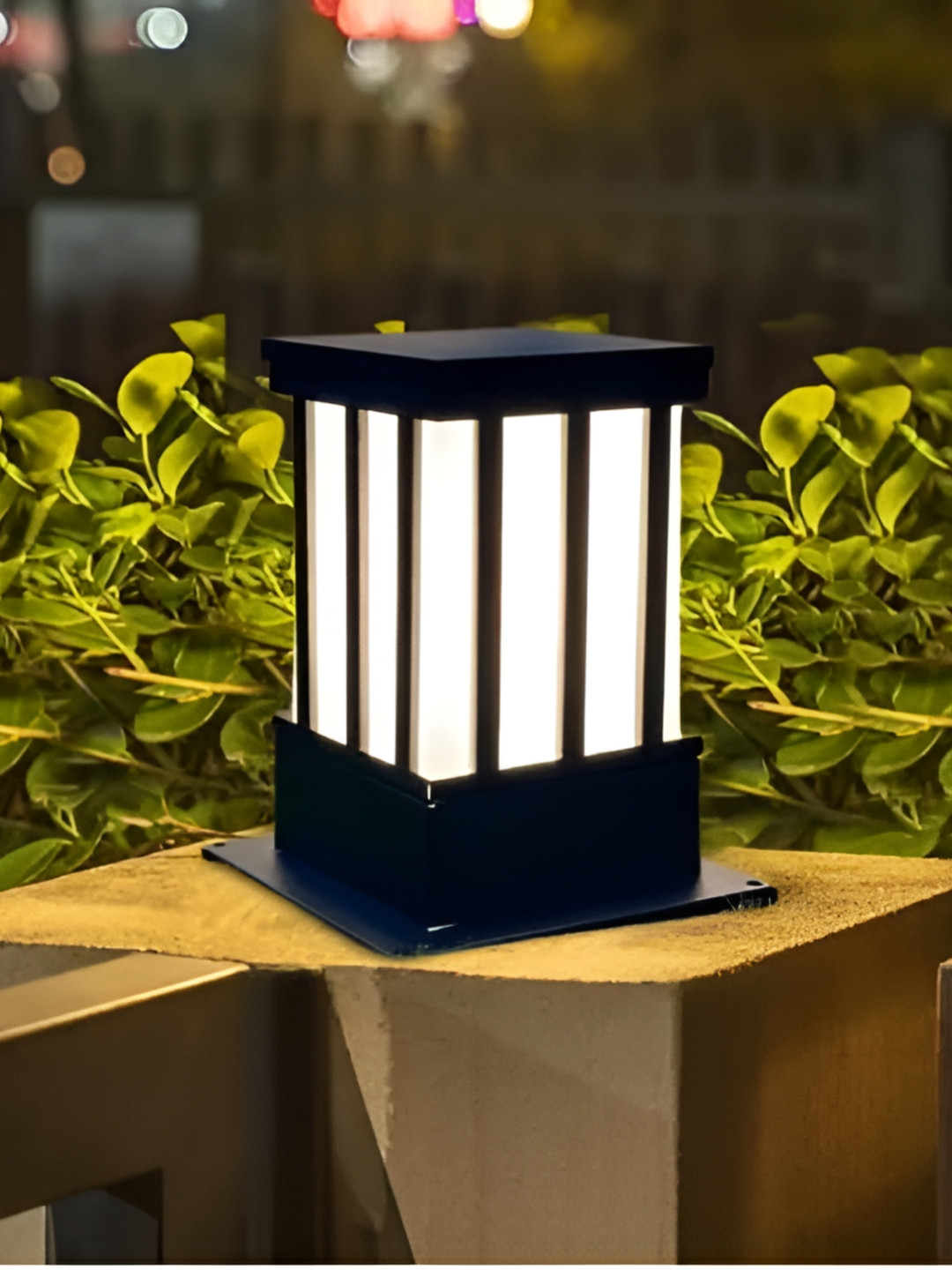 KINIS Grey Rectangle Metal Garden Light Outdoor Lamp For Home & Office Entrance