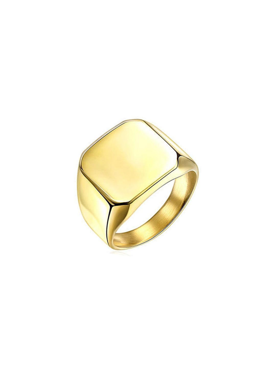 Sullery  Stainless steel Gold pleated Finger ring
