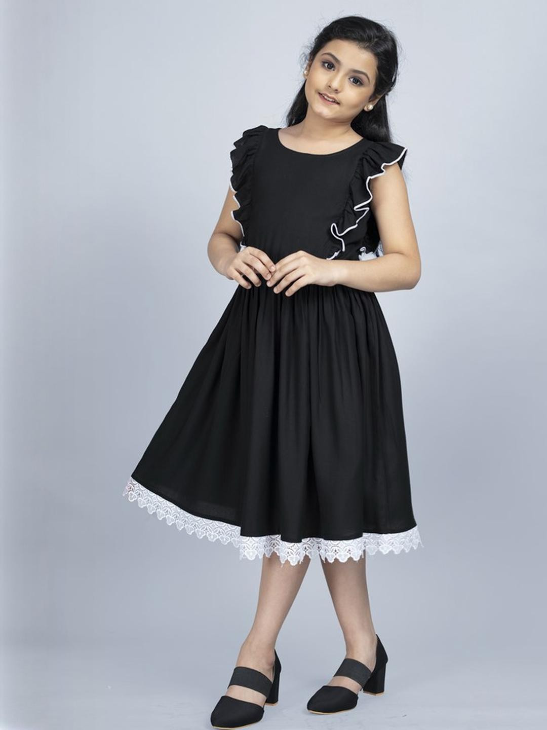 BABY HOME Girls Black Dresses