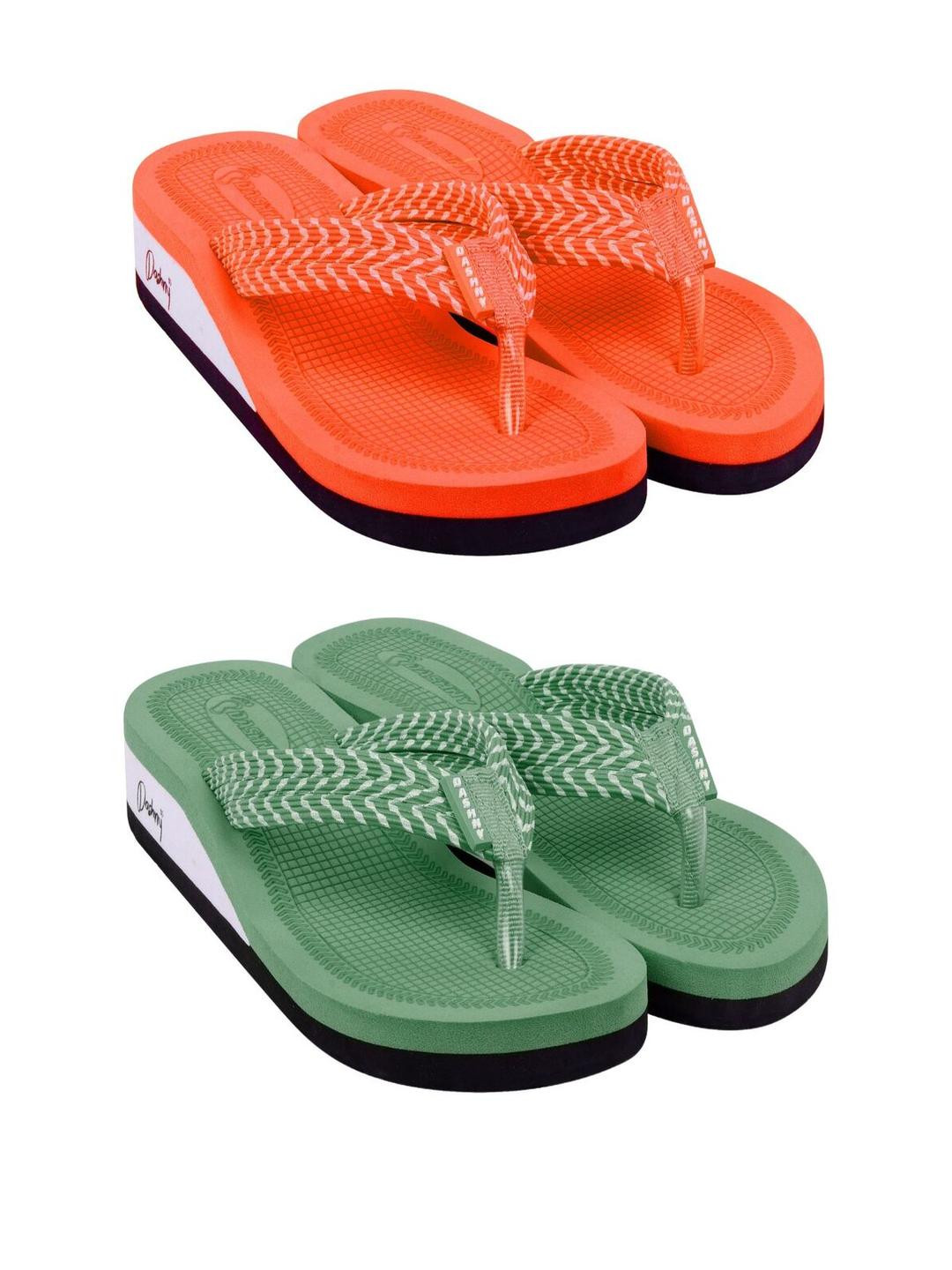 DASHNY Green Rubber Flip Flops
