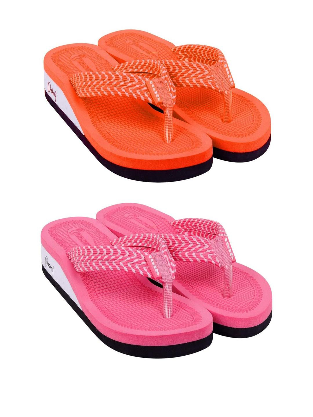 DASHNY Peach Rubber Flip Flops