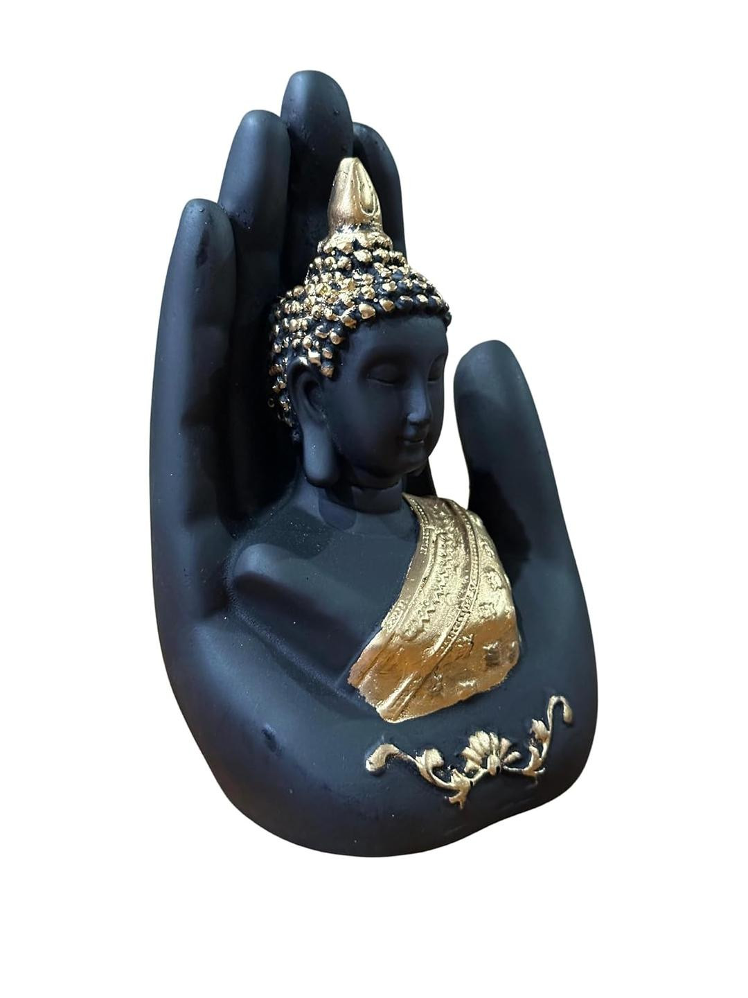 CraftEstate Black Buddha Figurine Showpiece