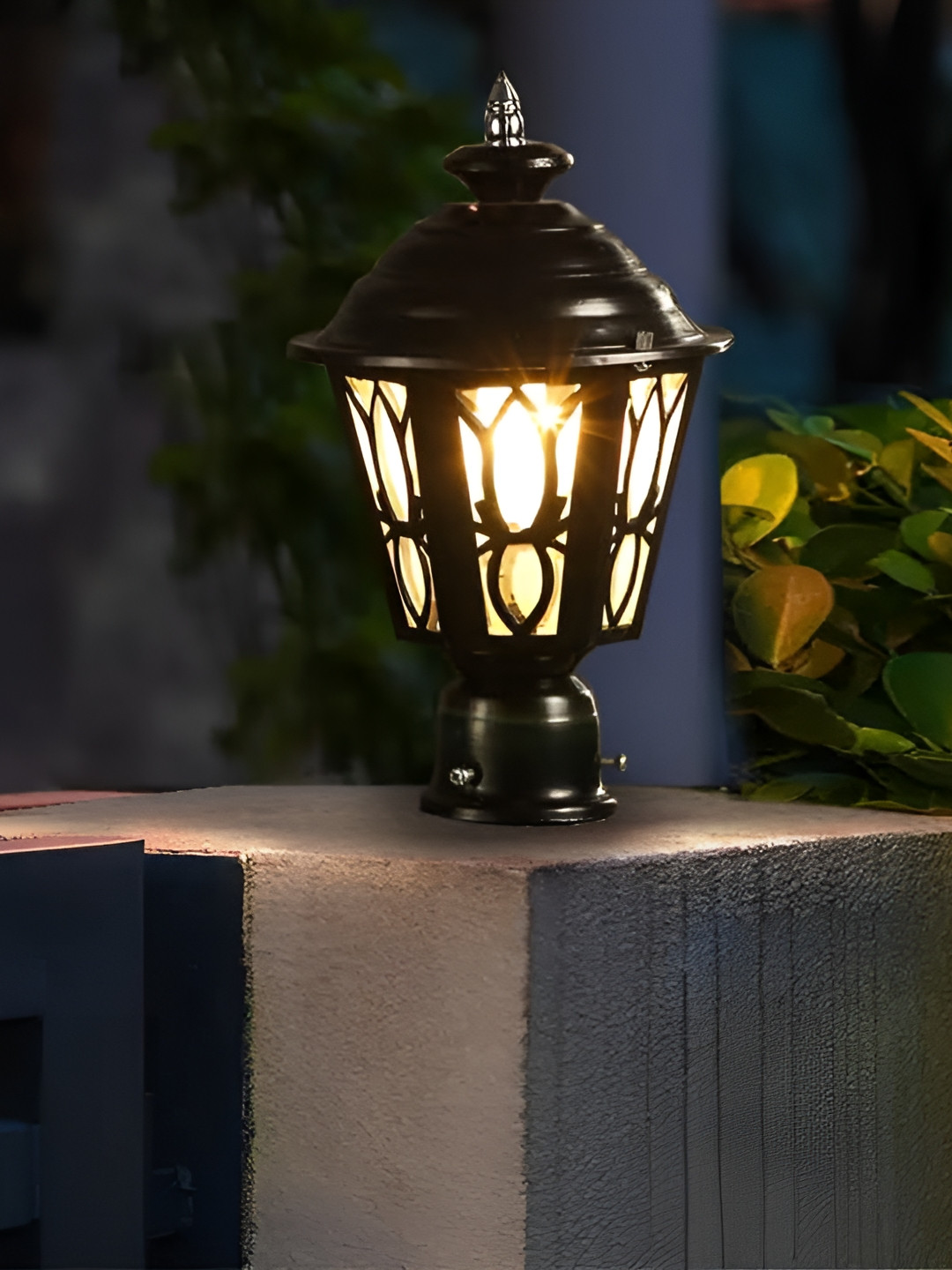 KINIS Black Modern Shape Gate & Garden Light Outdoor Lamp For Home & Office Entrance