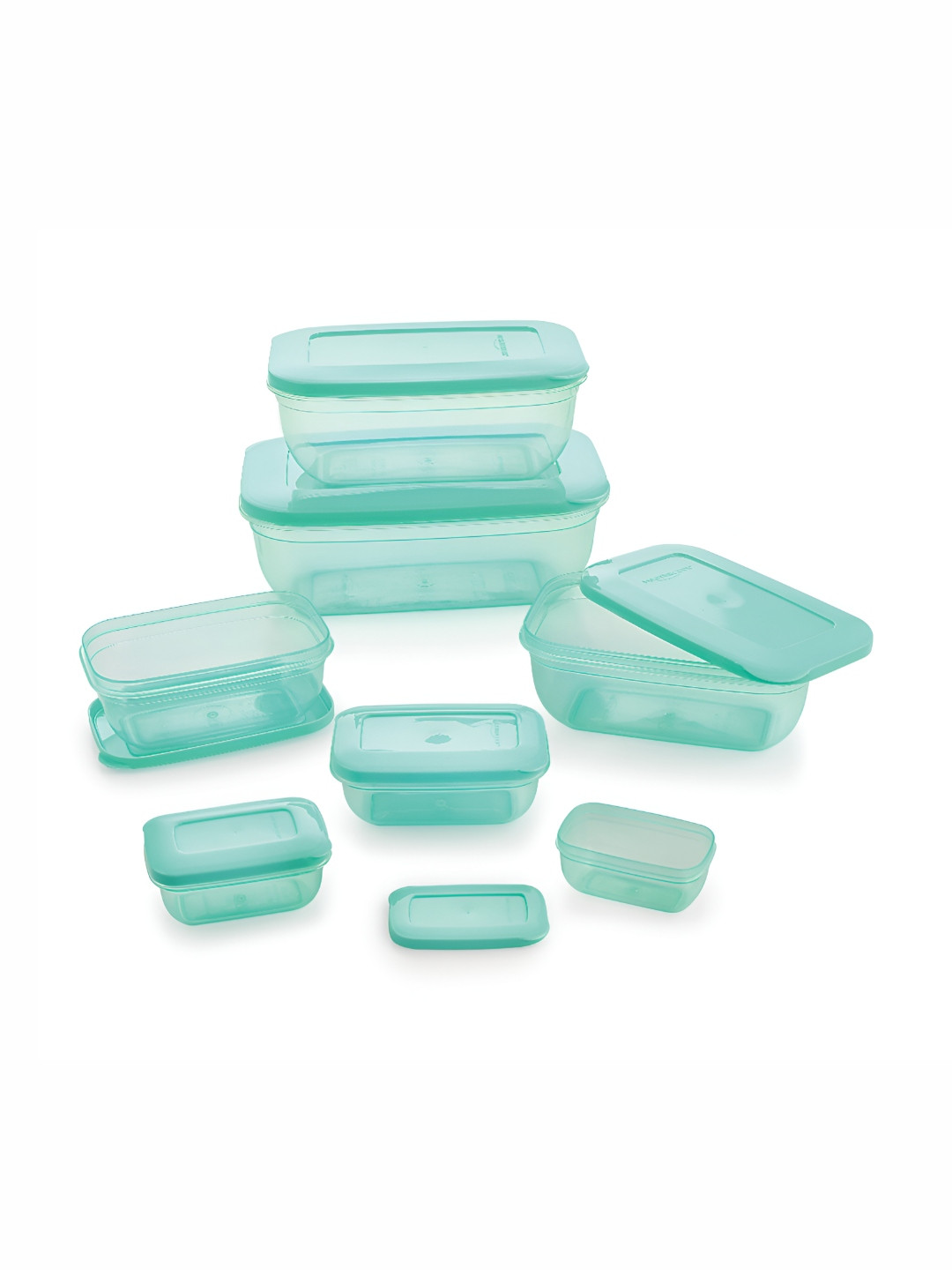 MATVIZO Sea Green 7 Pieces Rectangle Air Tight Box Containers