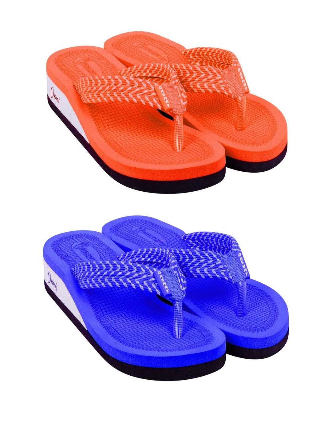 DASHNY Blue Rubber Flip Flops