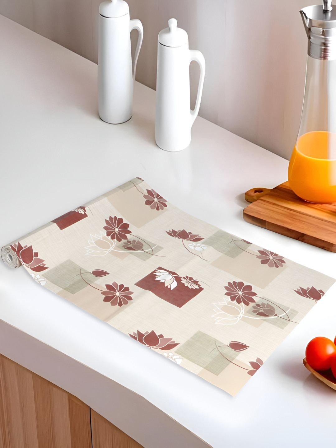 LooMantha Beige Printed Water Resistant Drawer Organiser