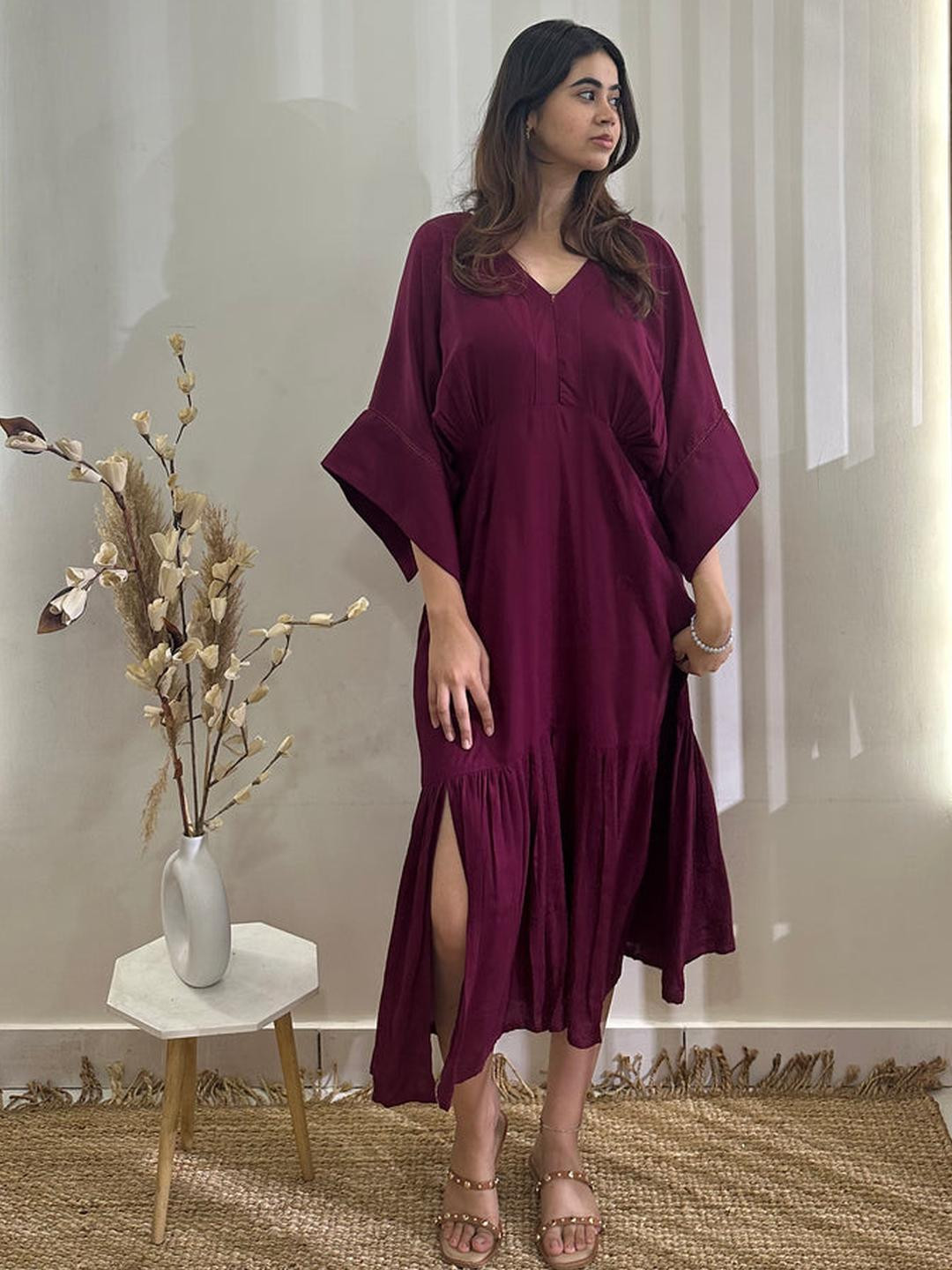 Label Ratan Women Burgundy Dresses