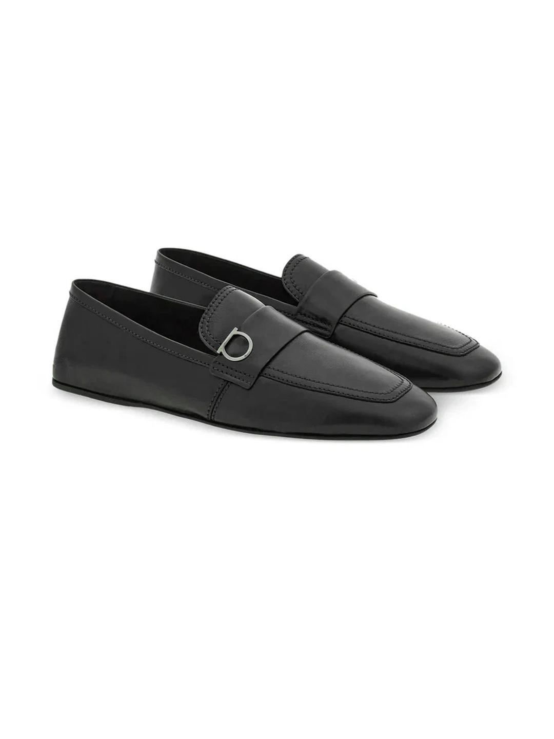 ITALIAN SHOES CO Black Leather Casual Shoes