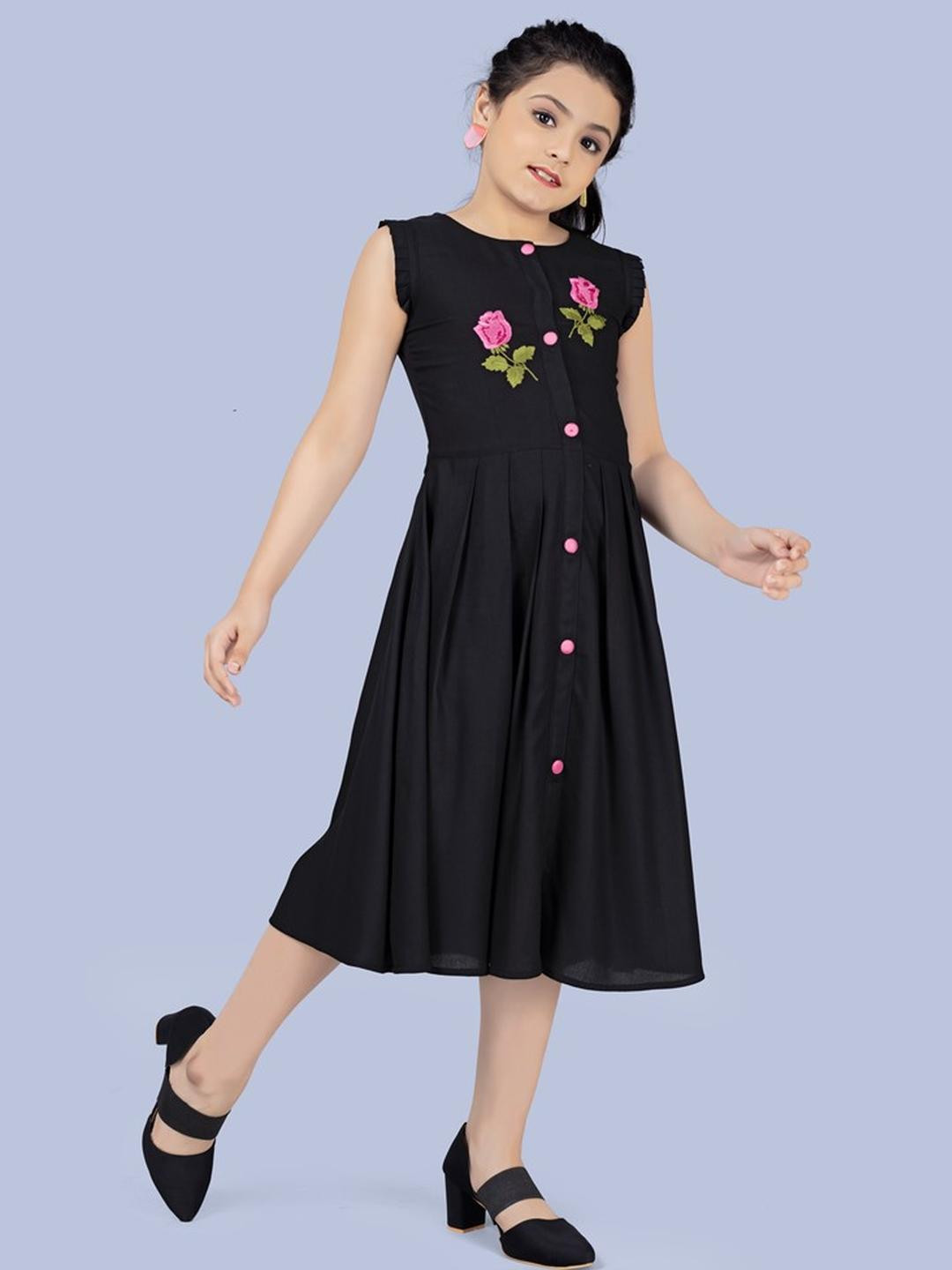 BABY HOME Girls Black Dresses