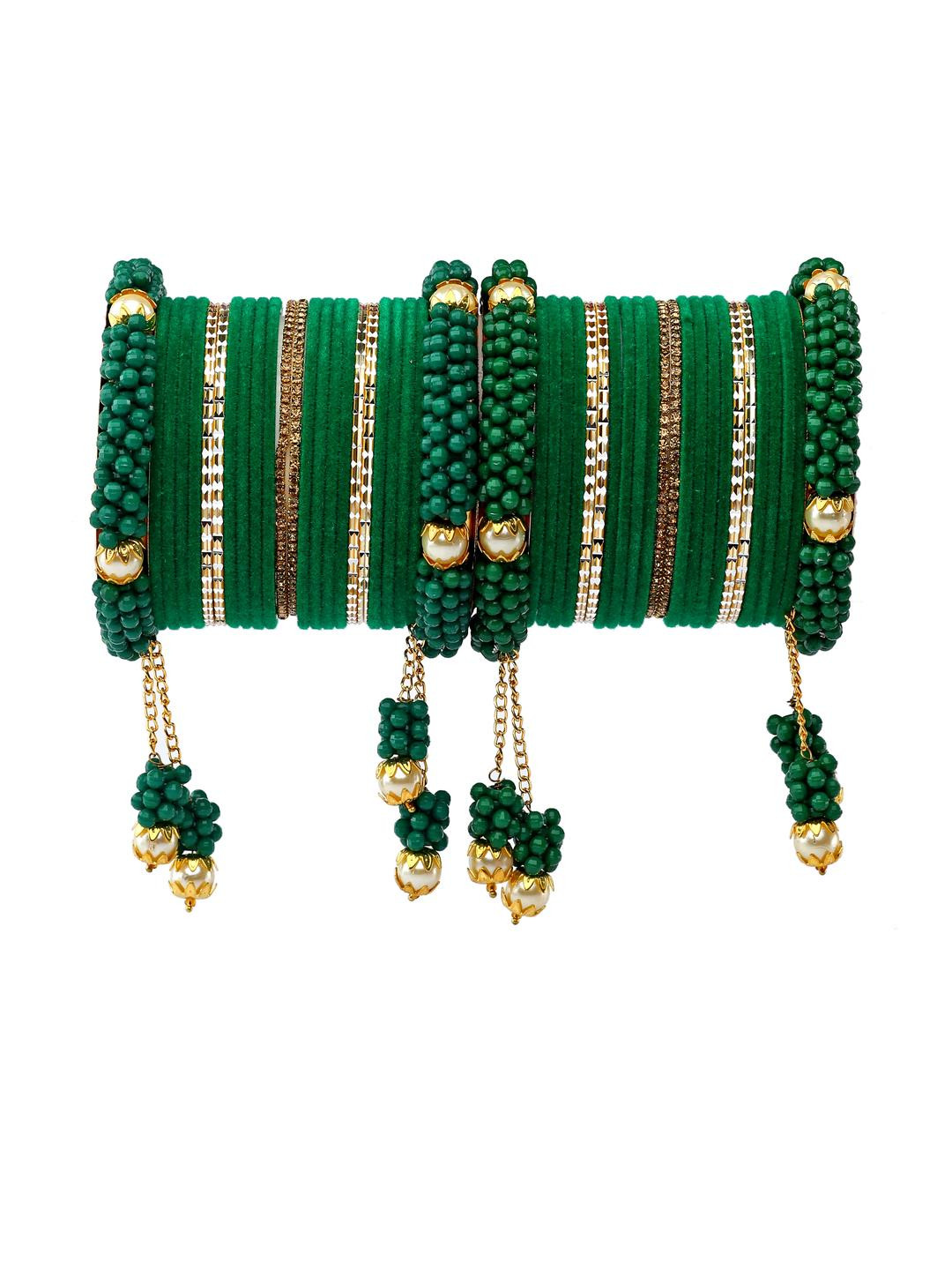 Amika Alloy Artificial Stones and Beads Bangle