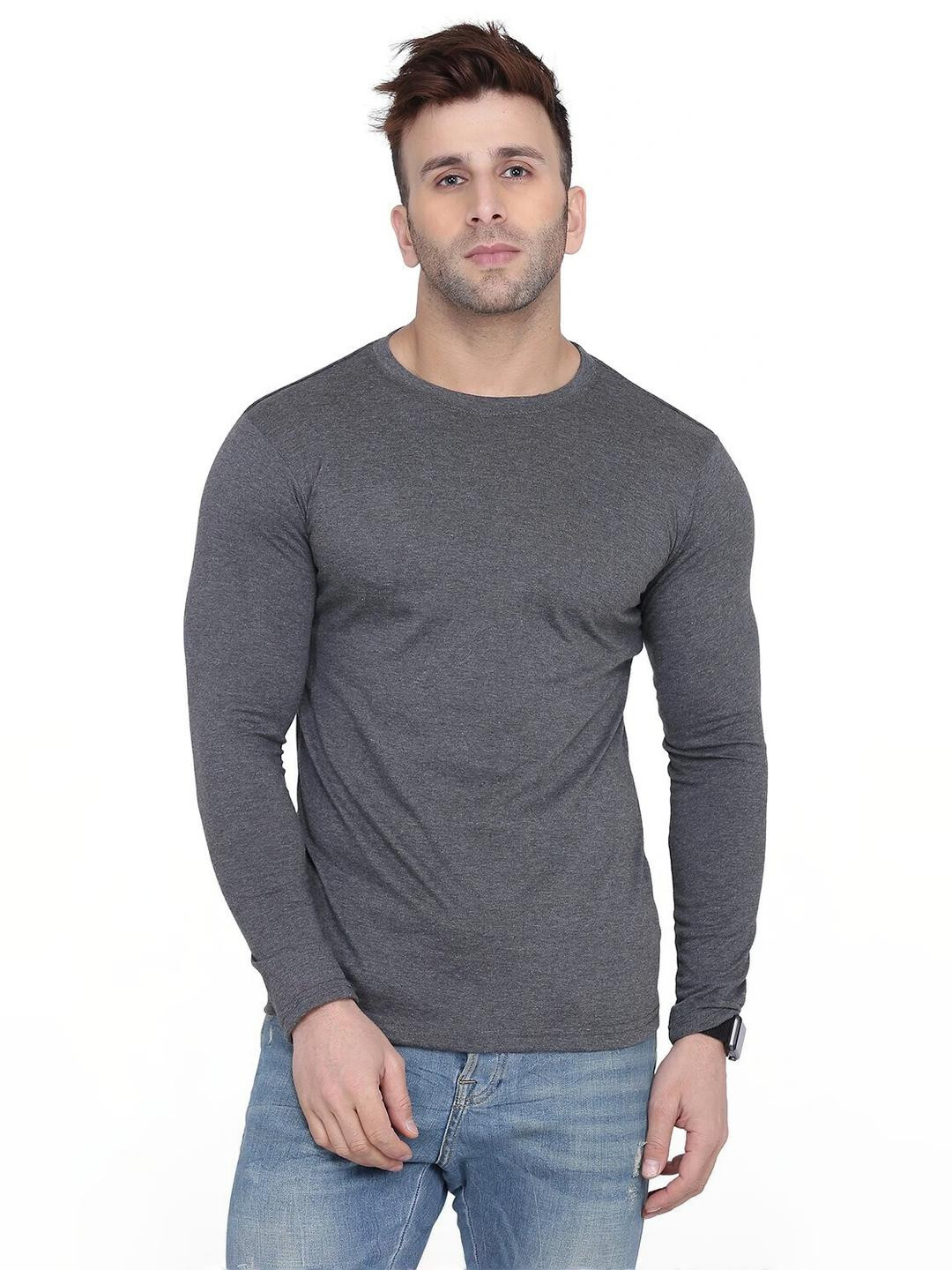 Kroptee Men Grey Tshirts