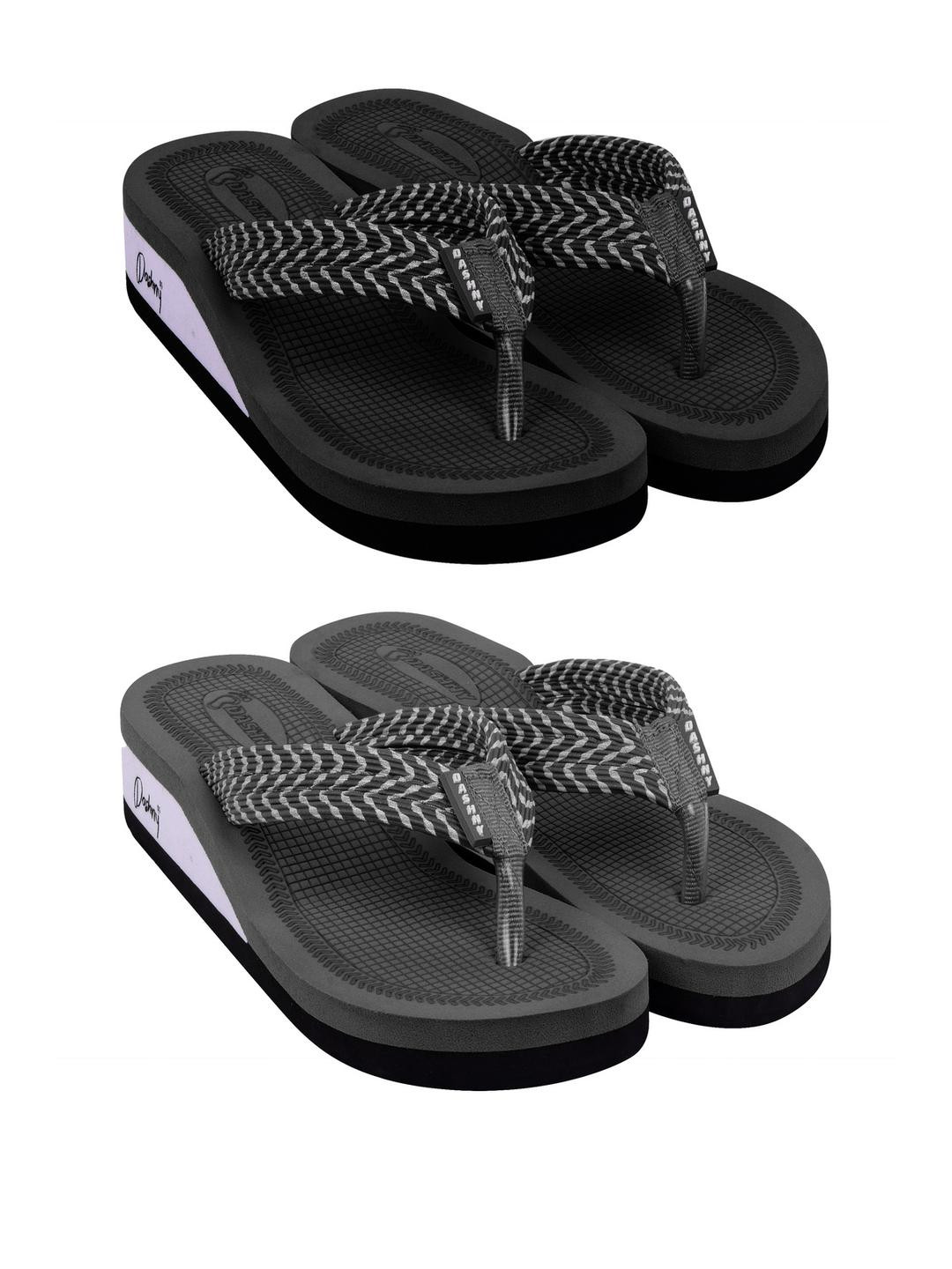 DASHNY Grey Rubber Flip Flops