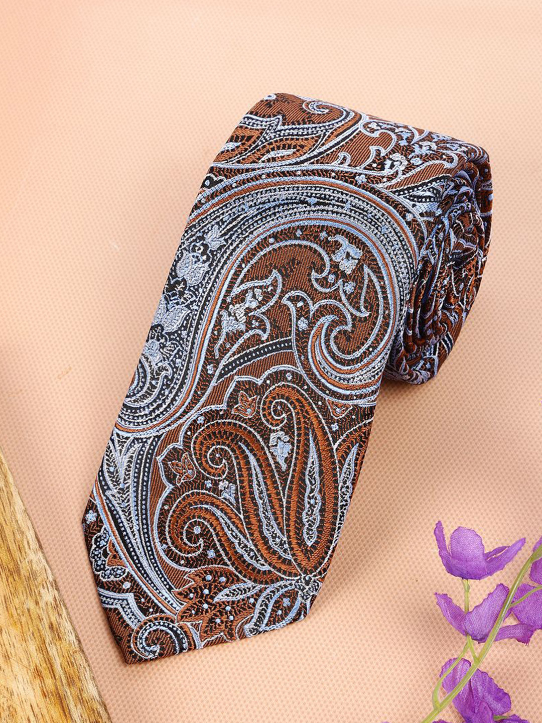 Alvaro Castagnino Men Ethnic Printed Broad Tie