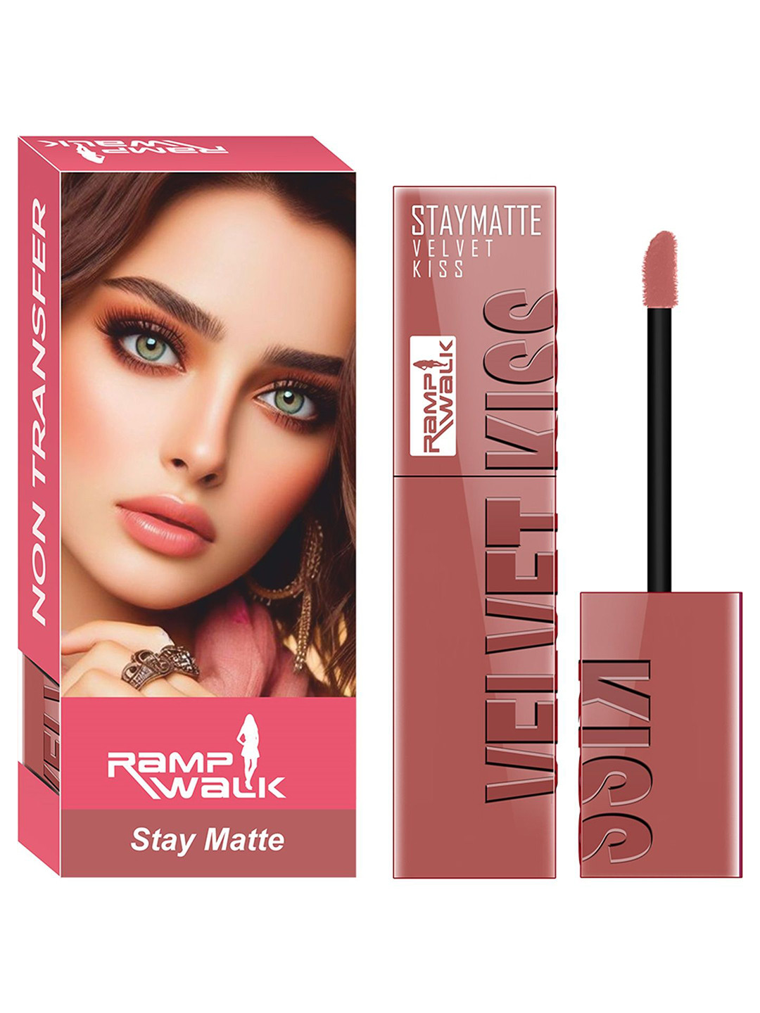 Ramp Walk Stay Matte Velvet Kiss Waterproof Liquid Lipstick 3.5ml Each - Nude 05
