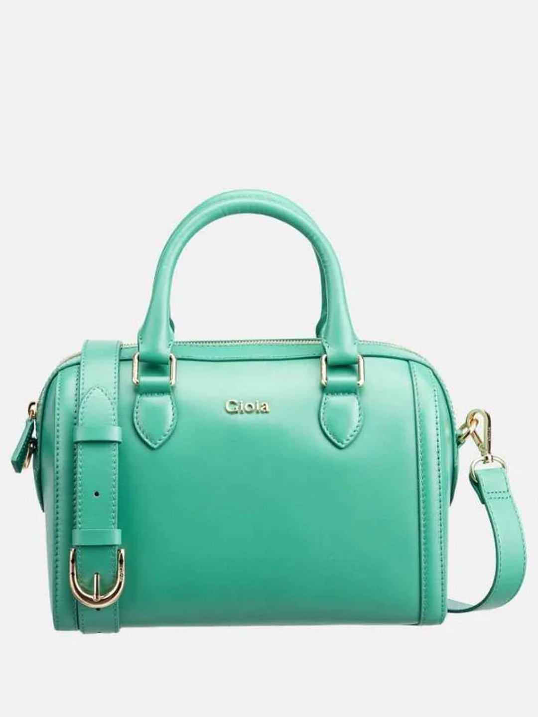 GIOIA Women Green Leather Audrey Grab Top Handle Bag