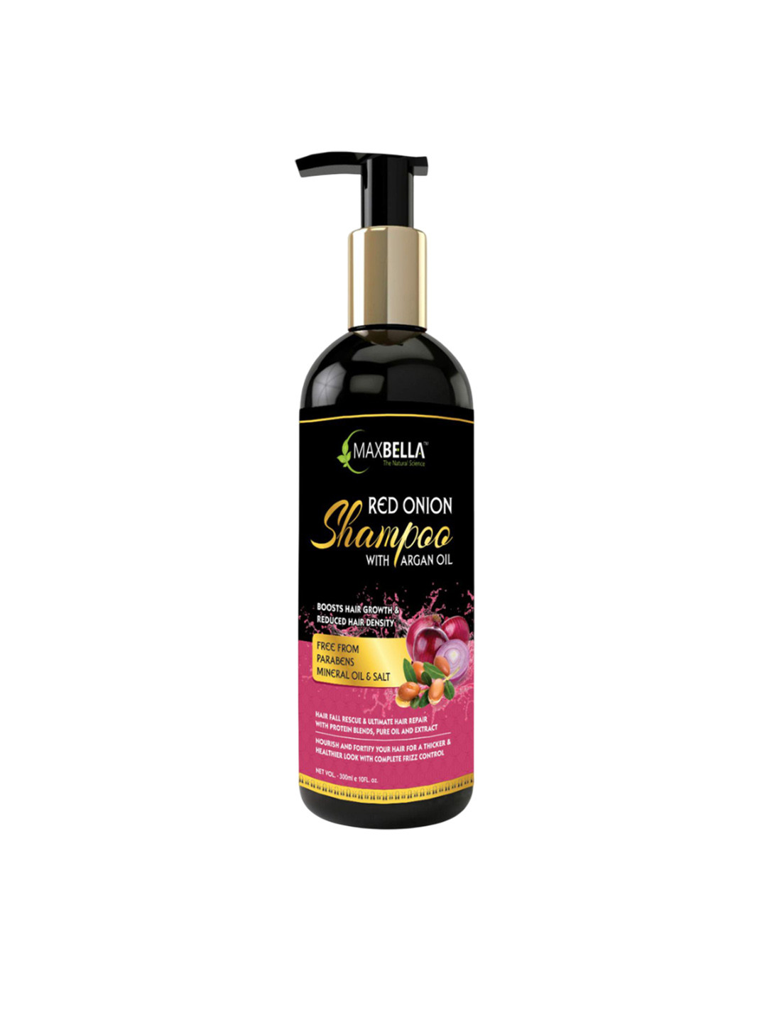 MaxBella Red Onion Shampoo For Hair Growth - 300 ml