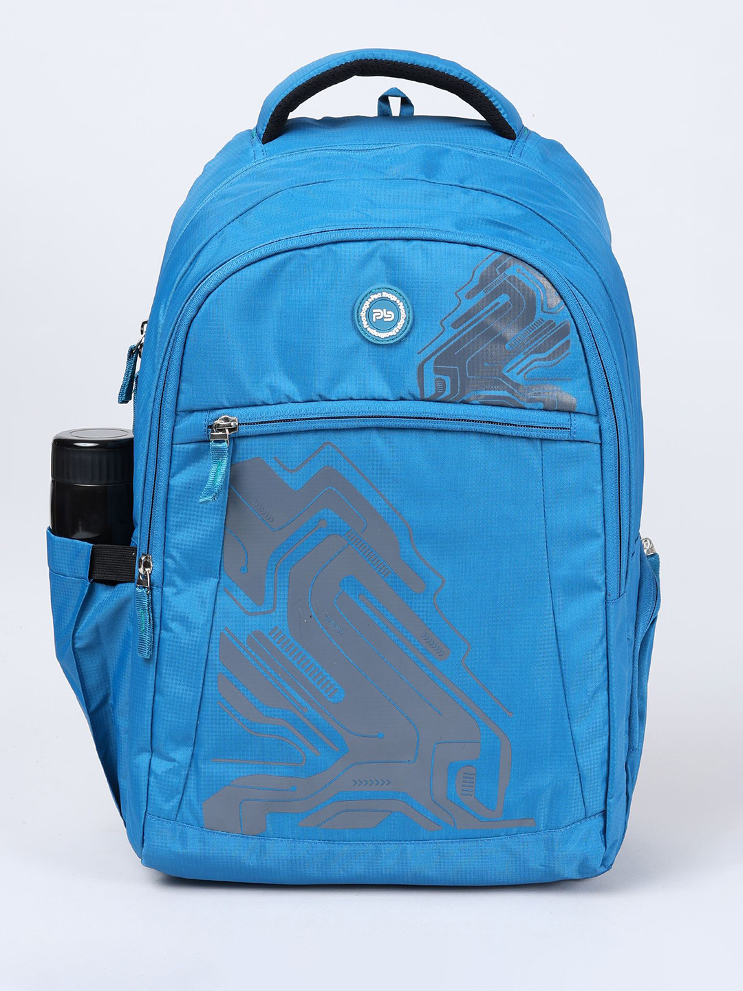 PB Pearlbags Unisex Striped Backpack with USB Charging Port