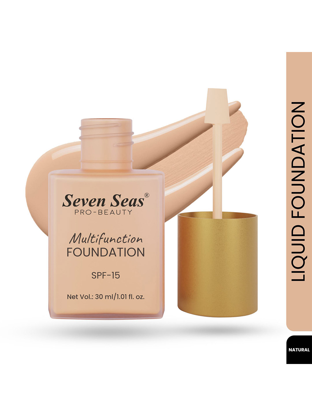 Seven Seas Multifunction Full Coverage SPF 15 Perfect Liquid Foundation- 30 ml- Natural
