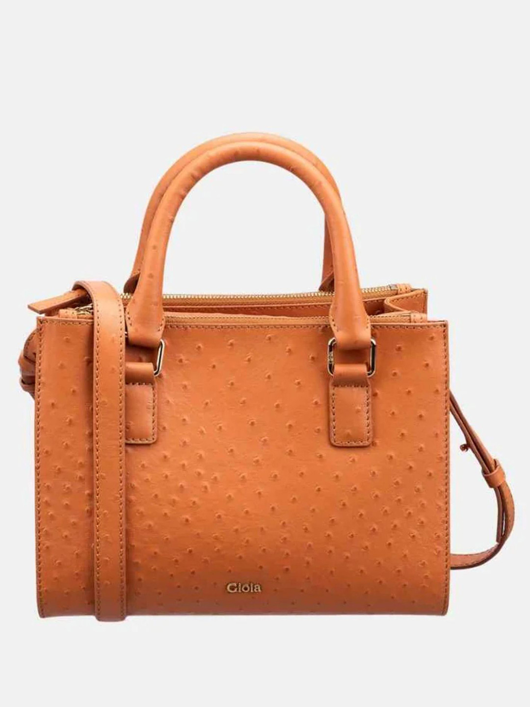 GIOIA Women Tan Leather Celine Small Tote Bag