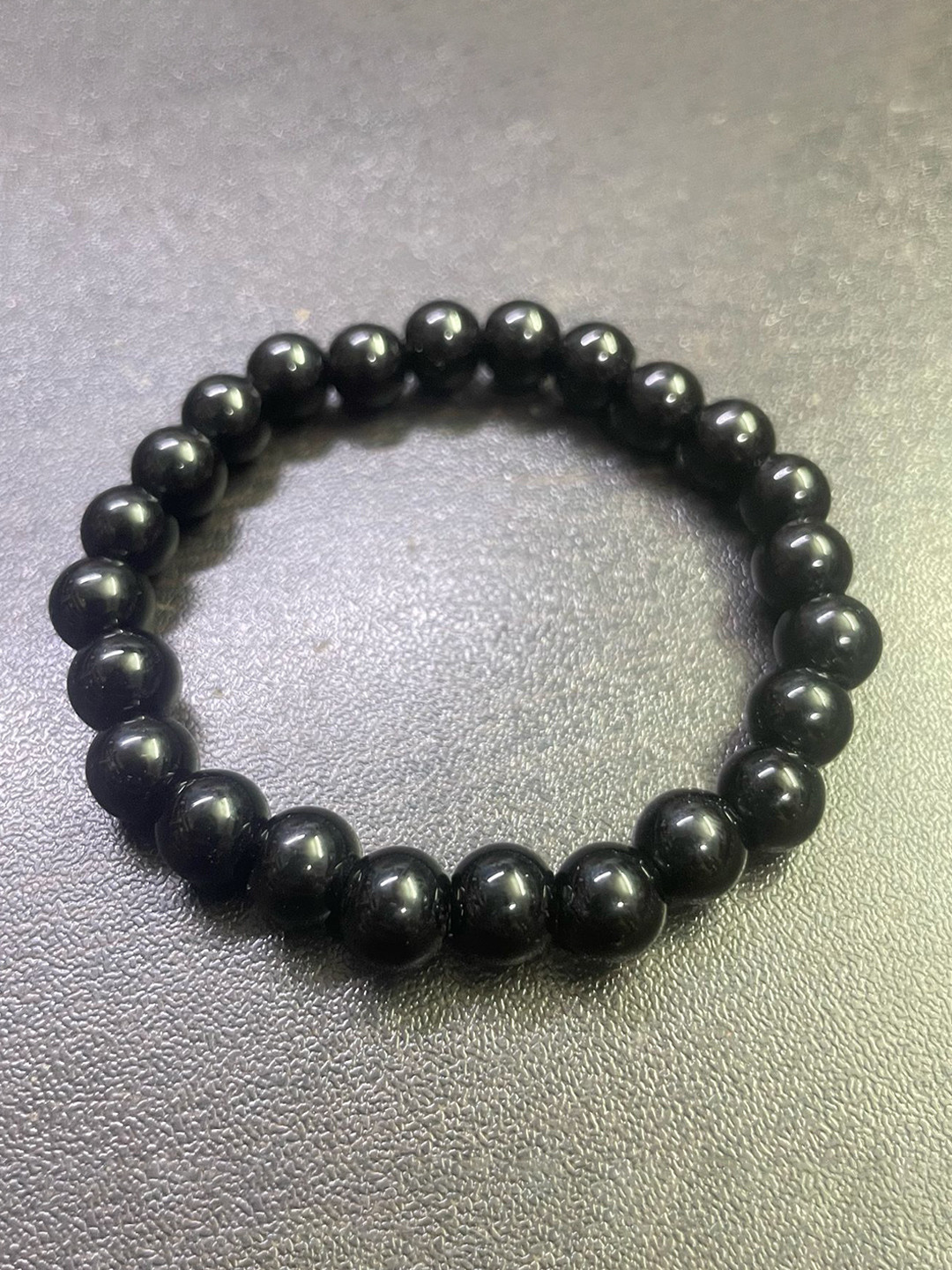 Divine souvenirs Unisex Tourmaline Beaded Elasticated Bracelet