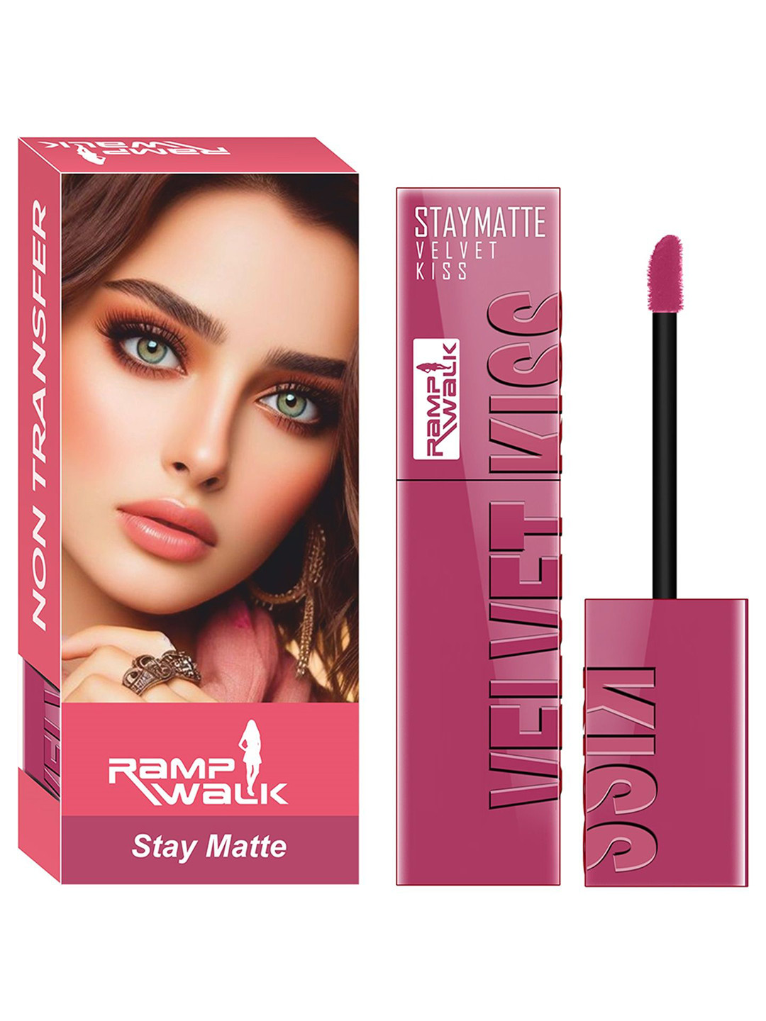 Ramp Walk Velvet Kiss Matte Liquid Lipstick- 3.5 ml - Shade -  Nude Pink 10