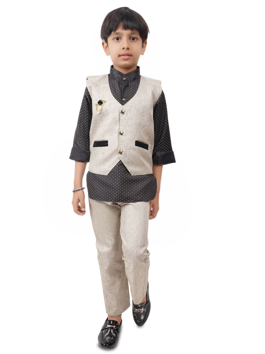 VALUE CREATION Printed 3-Piece Single-Breasted Suits