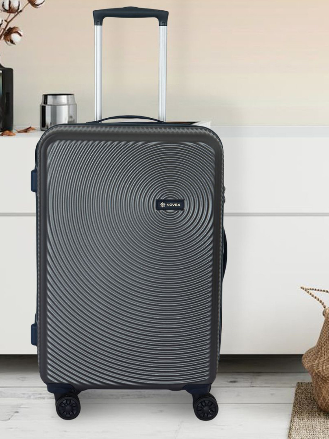 NOVEX Textured Hard-Sided Water-Resistant Large Trolley Bag