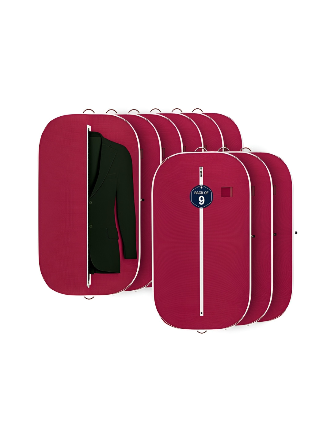 Aura Maroon 9 Pieces Blazer Cover Bags