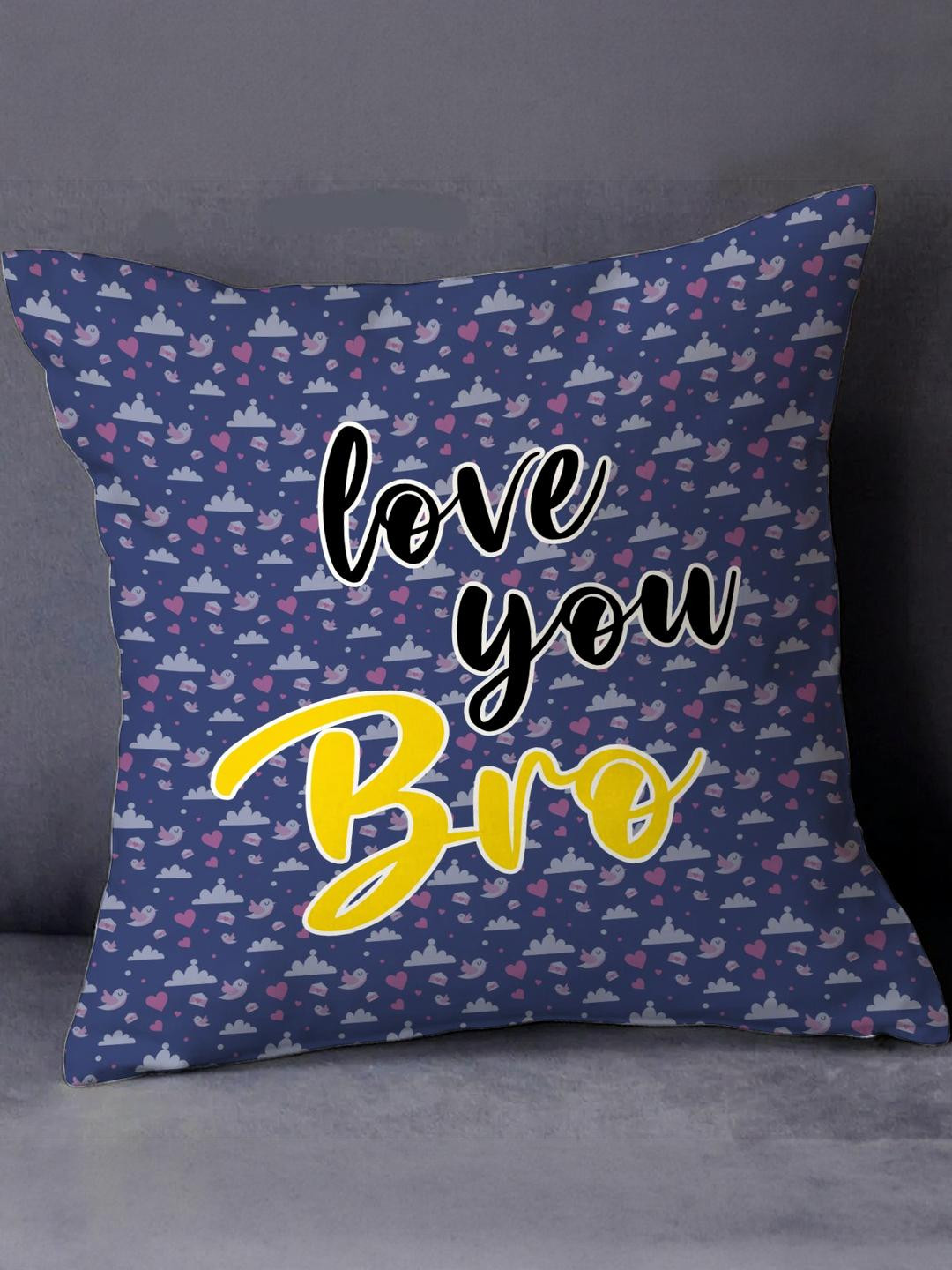SKYTRENDS Printed Square Cushion Cover With Filler