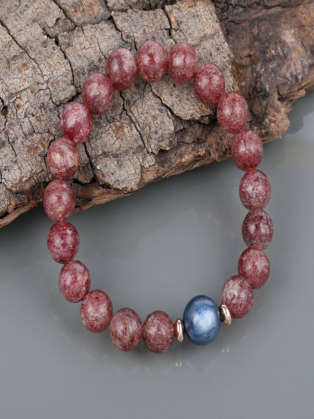 Nirvana Unisex Sterling Silver Crystals Handcrafted Rose Gold-Plated Bracelet