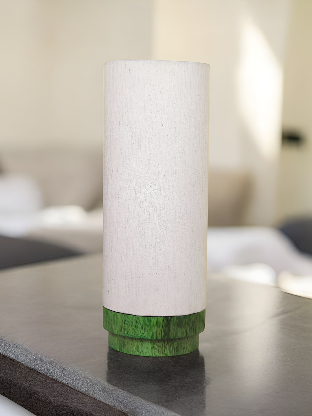 Creation India Craft Brown Wood Square Table Lamp