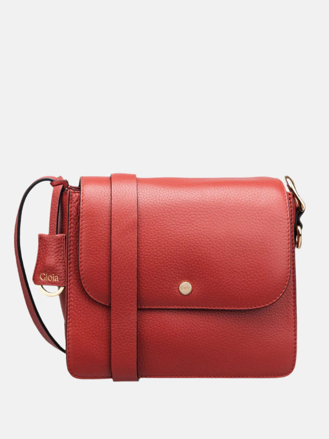 GIOIA Women Red Leather Anna Medium Crossbody Bag