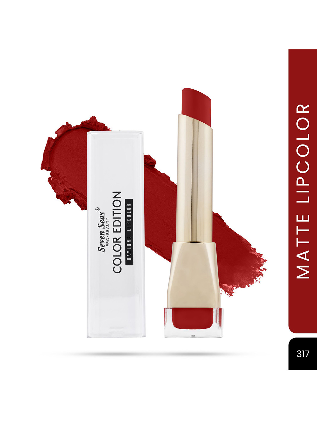 Seven Seas Color Edition Day Long Waterproof Matte Lip Color 3.5 g- Rose Bud Cherry - 317