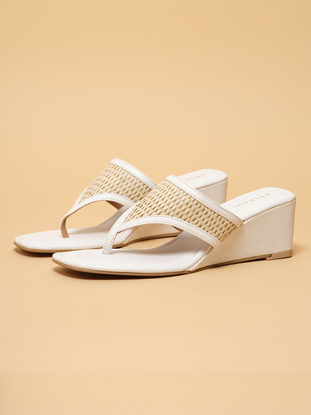 ERIDANI Women Birch Woven Wedge Sandals