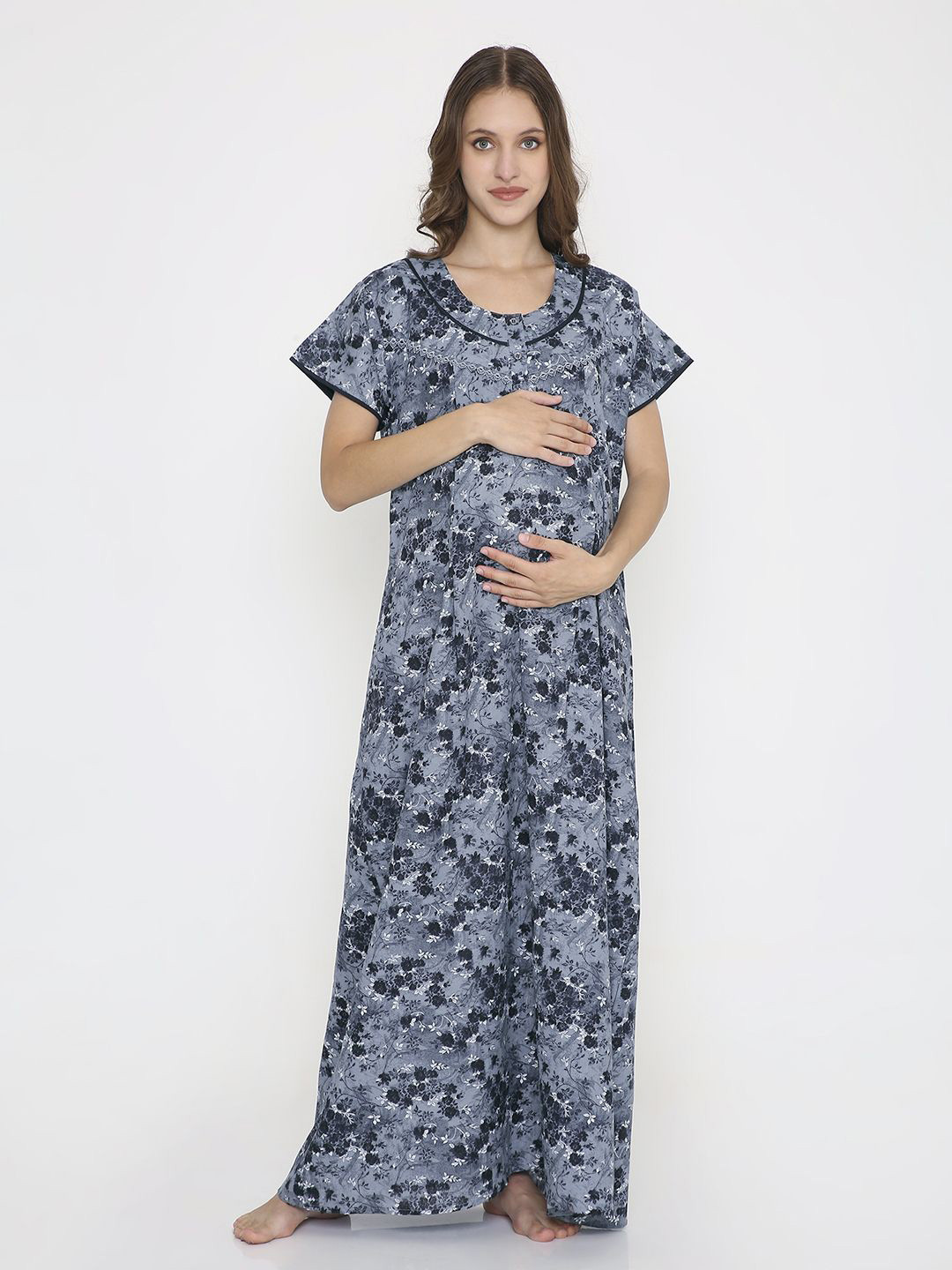 NIGHTSPREE Printed Maxi Nightdress