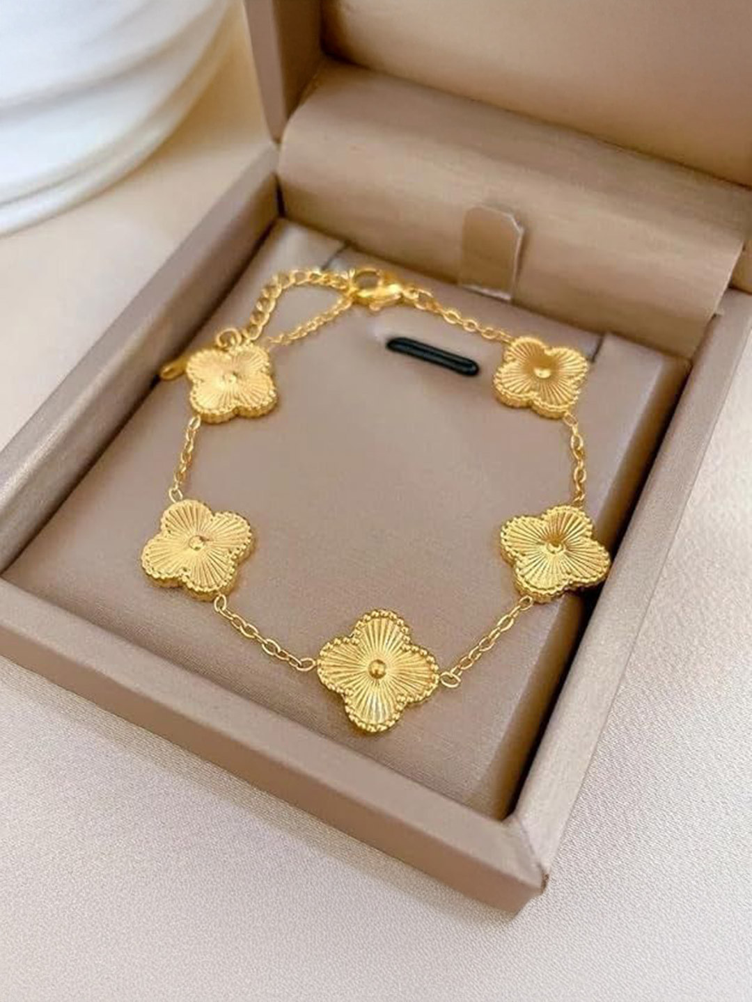 Lovemi Movements Gold Plated Charm Bracelet