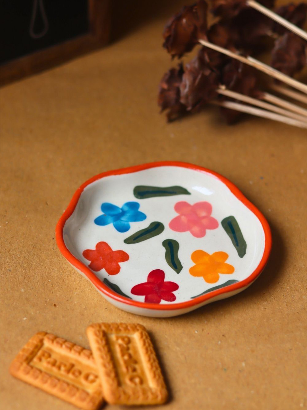 WEAVING HOMES Brightday Handmade Dessert Plate