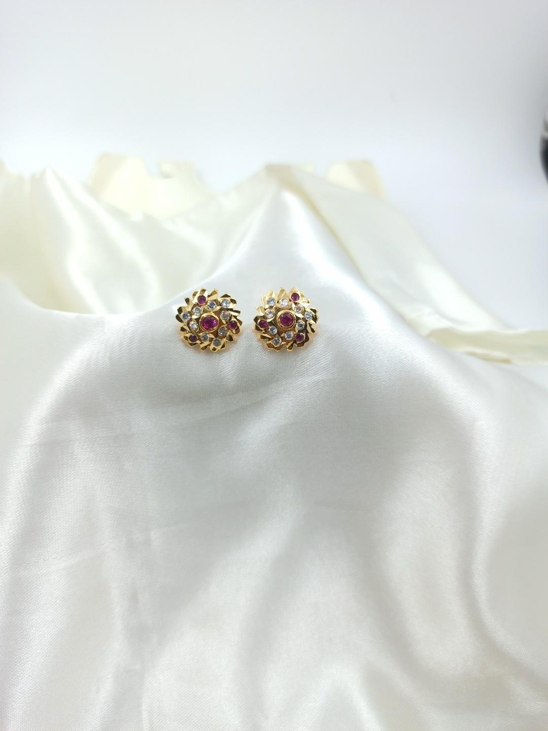 PRS GOLD COVERING Circular Studs Earrings