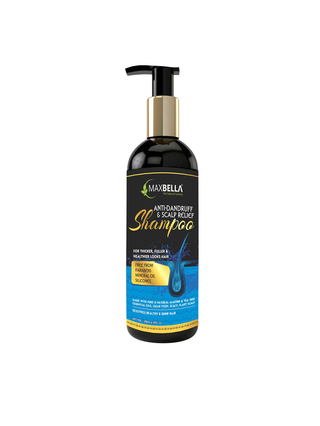 MaxBella Anti-Dandruff & Scalp Relief Hair Shampoo - 300 ml