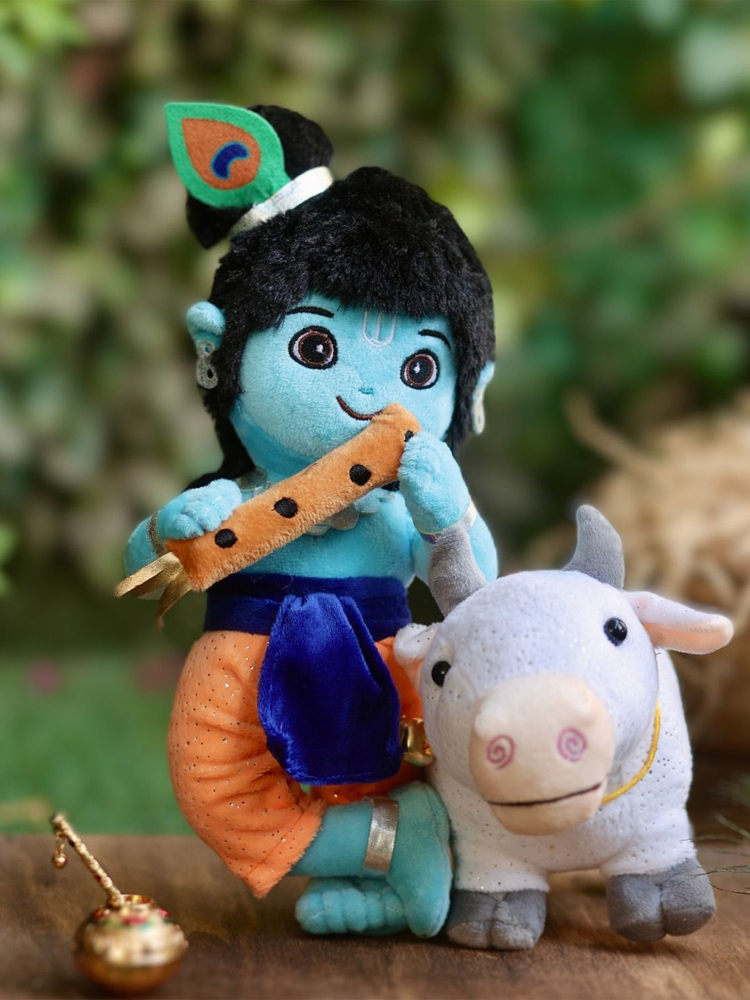 Panda's Box Lord Krishna & Cow duo Plush Soft Toy