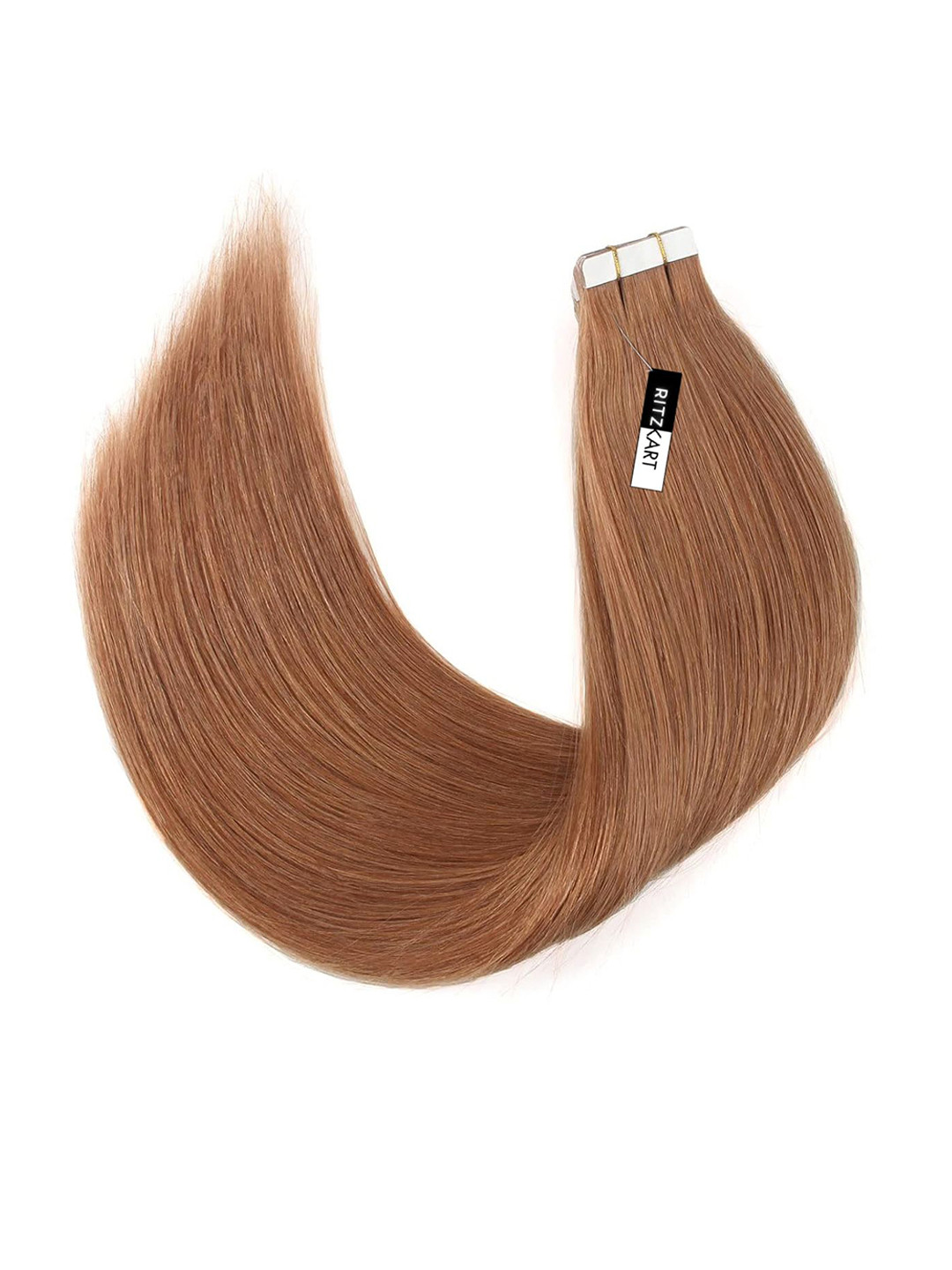 RITZKART Clip In Straight Locks Hair Extension- Chestnut Brown- 22 Inch