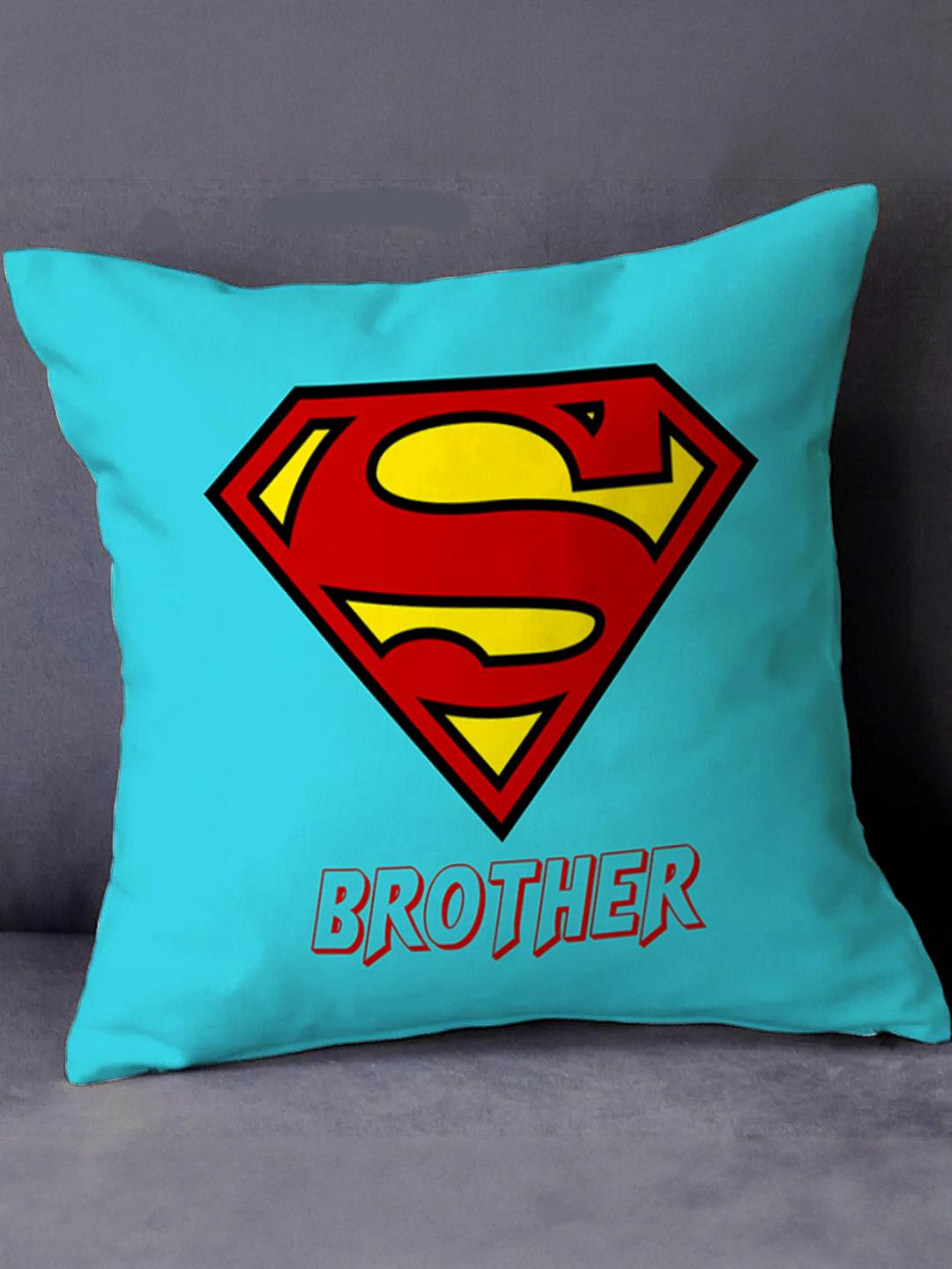 SKYTRENDS Blue & Red Graphic Satin Square Cushion Covers