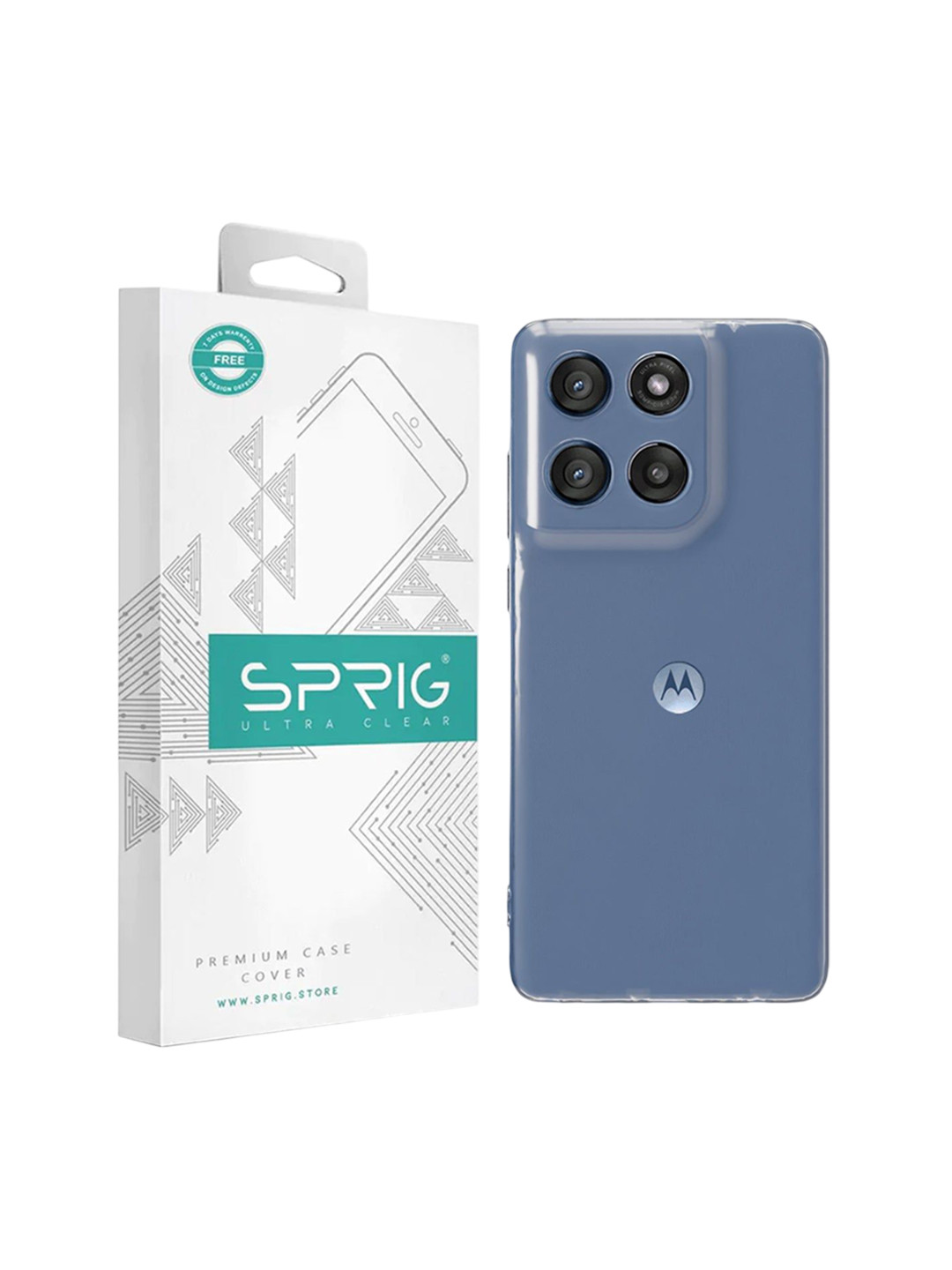 SPRIG Moto Edge 60 Stylus Transparent UV Grade Back Cover