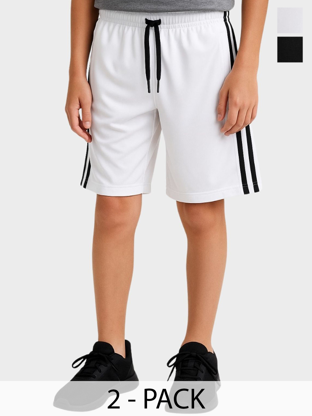 WILD ELEPHANT Men Pack Of 2 Dri-FIT Striped Sports Shorts Technology